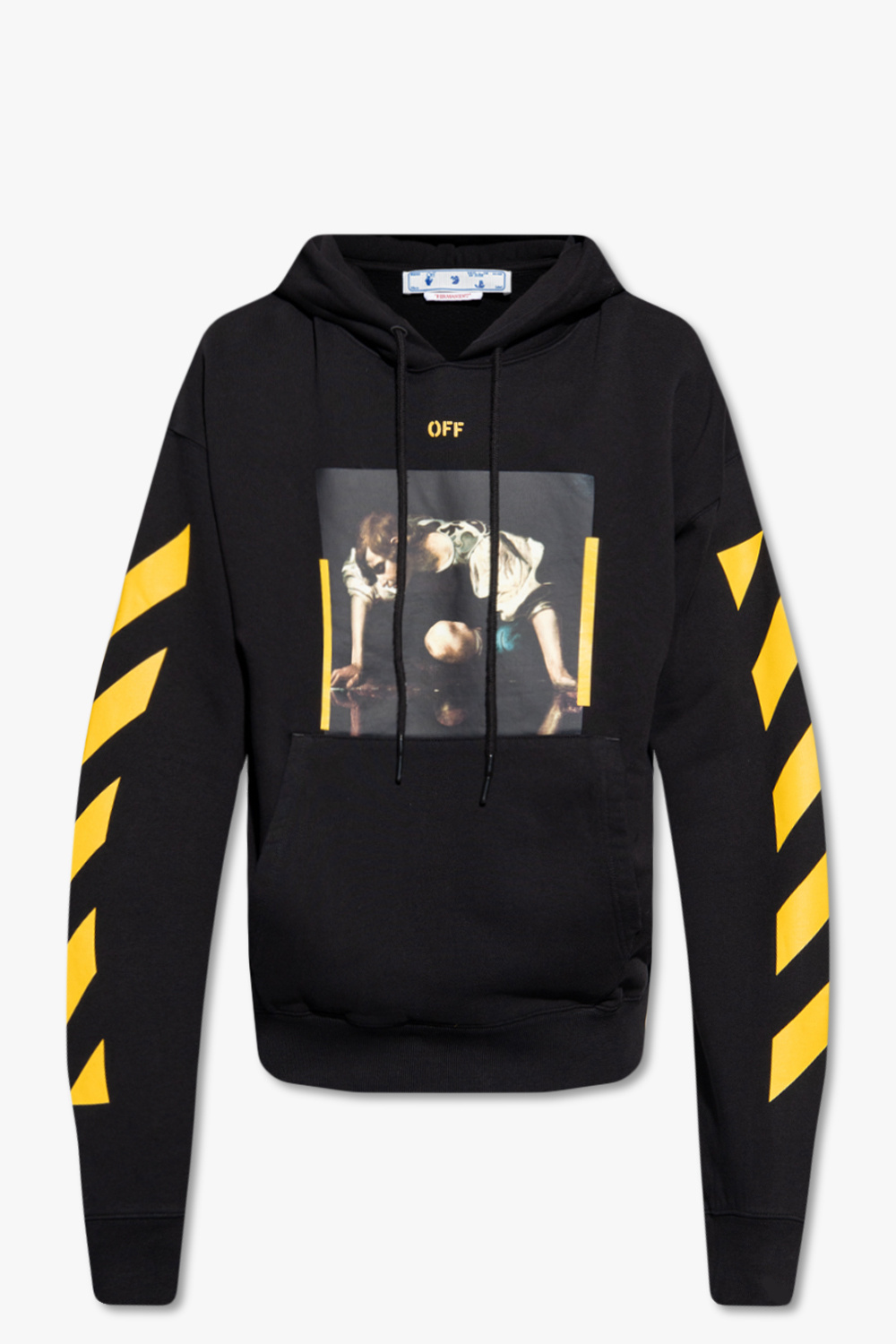 Off white cut store off hoodie yellow